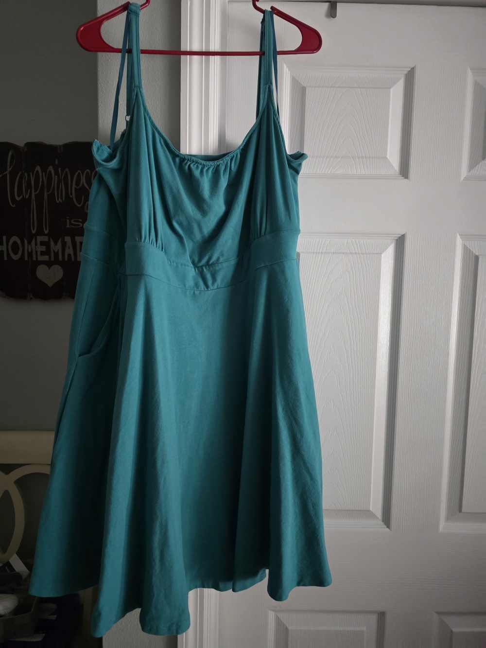 Teal Sleeveless A-Line Sundress